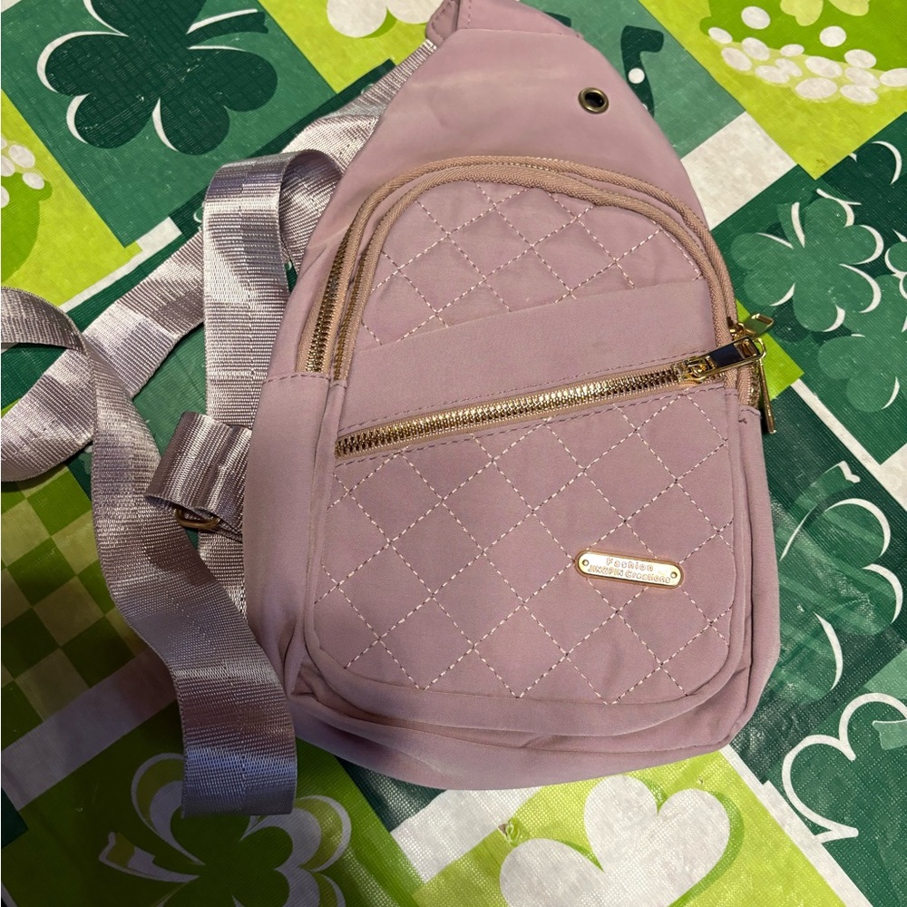 Elegant Mauve Quilted Backpack